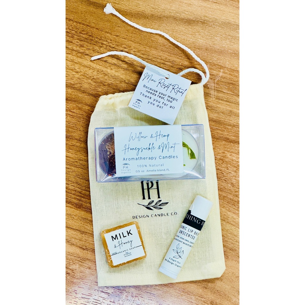 PH Design Candle Co. Mini Reset Ritual Aromatherapy Candles‎ Soap Lip Balm